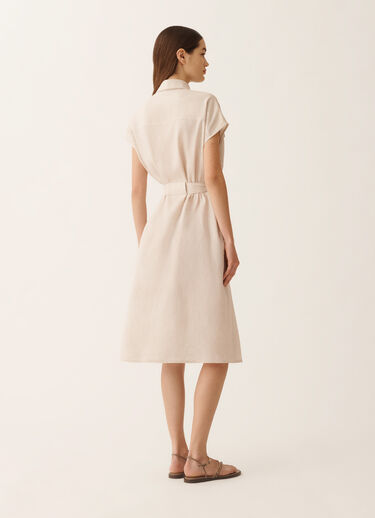 Fabiana Filippi Sahariana dress in natural linen canvas NATURAL ABD276F618M1610000