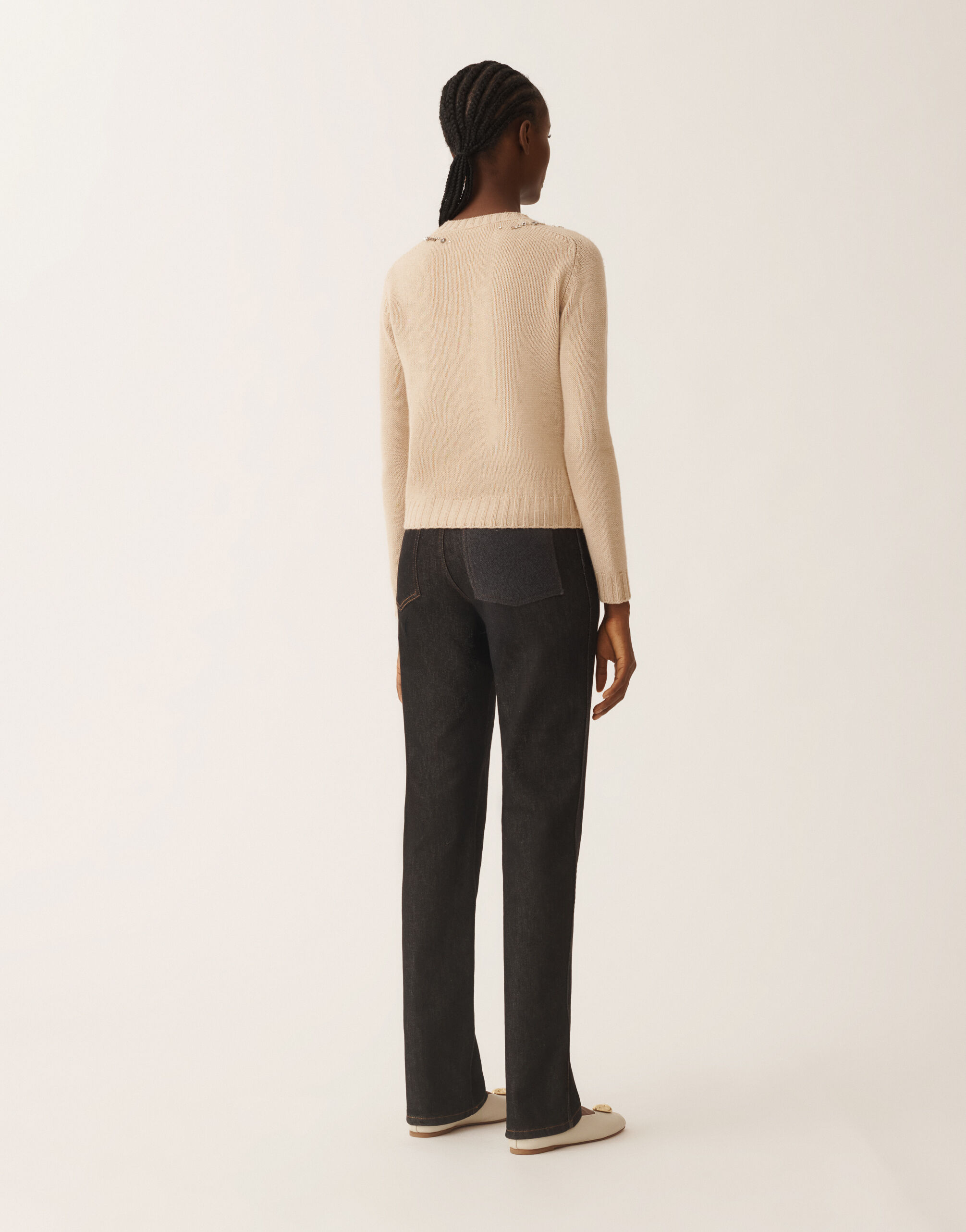 Fabiana Filippi Platinpullover mit Stickerei, Kordel Beige MAD225F584L6590000