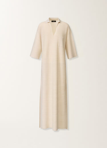 Fabiana Filippi Polo dress in wool, cotton, and lurex, butter Butter ABD266F159L7660000