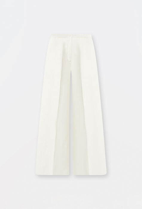 Fabiana Filippi Wide viscose and linen canvas trousers, white CAD274F525H4080000