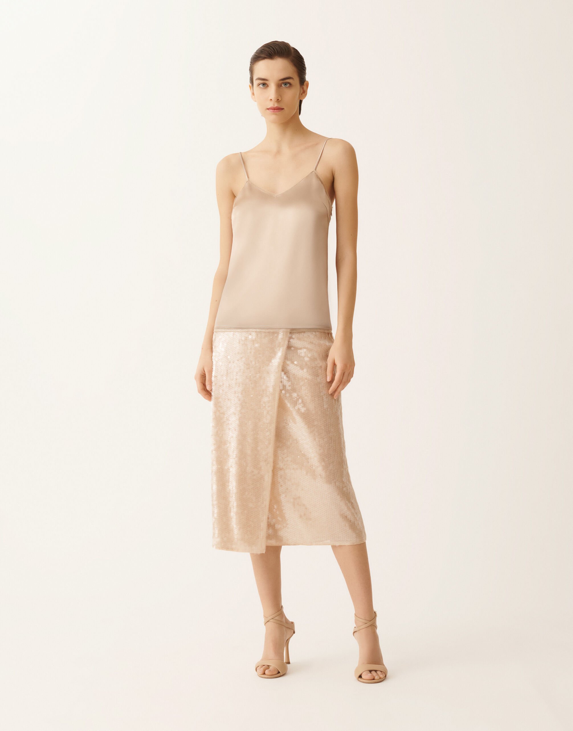 Fabiana Filippi Satin lingerie top, maple MAPLE TPD266F281L9090000