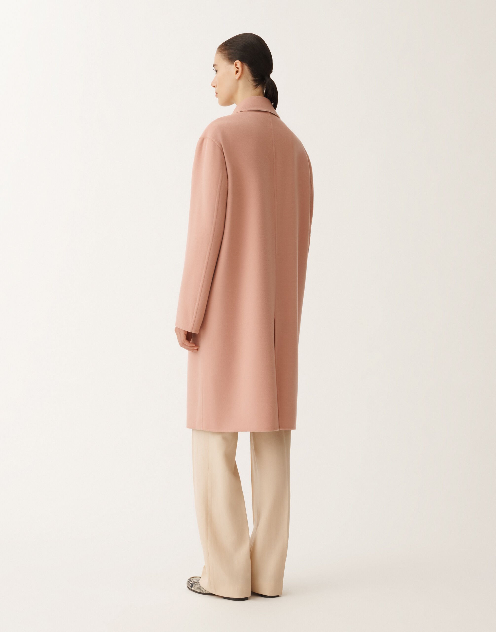 Fabiana Filippi Abrigo de lana doble, colorete ROSA CTD265F463L3020000