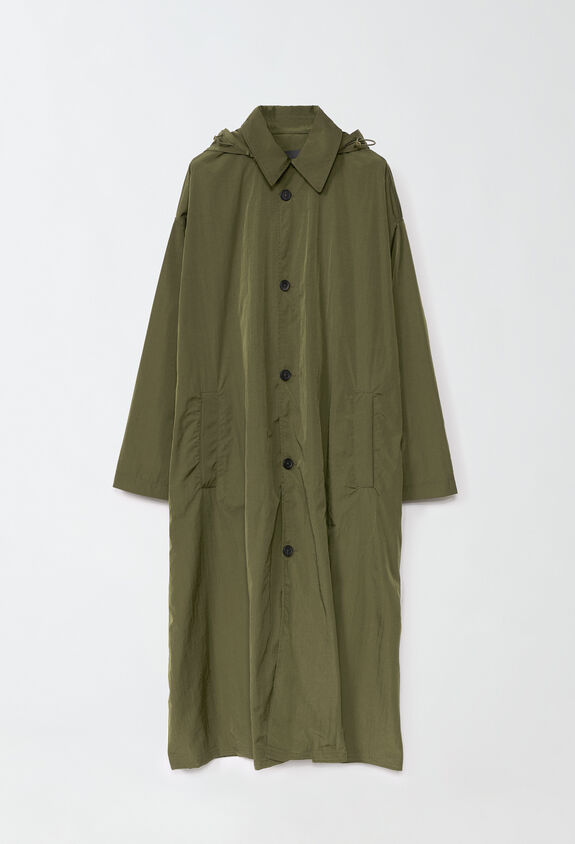 Fabiana Filippi NYLON HOODED LONG PARKA GREEN CTD214F198D6420000
