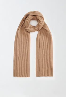 Fabiana Filippi RIBBED PLATINUM SCARF BROWN BGD224A866L1020000