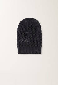 Fabiana Filippi Platinum cap with micro sequins, midnight blue Blue SAD266A880L7500000