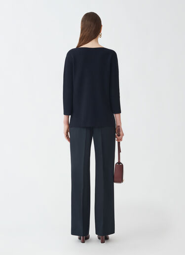 Fabiana Filippi Maglia in lana e cotone, blu notte BLU NOTTE MAD264F018D510M417