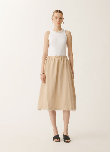 Fabiana Filippi Linen and viscose skirt, sand SAND GND275F848L3540000