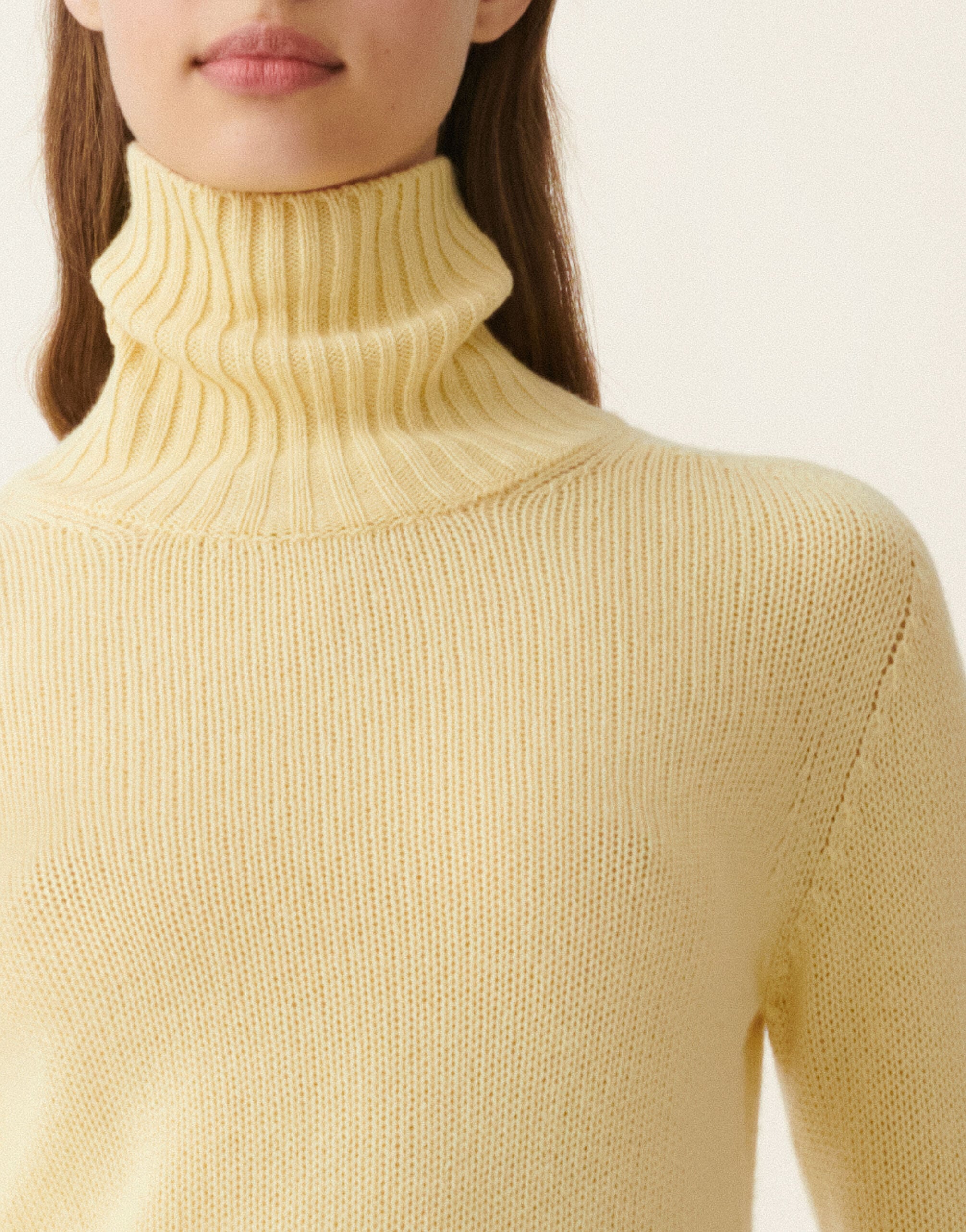 Cashmere turtleneck sweater, vanilla yellow Fabiana Filippi Cashmere turtleneck sweater, vanilla yellow Vanilla yellow MAD226F460N9000000