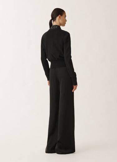 Fabiana Filippi Wool and cotton cardigan, black BLACK MAD265F038L1630000