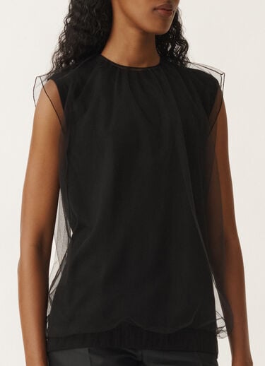 Fabiana Filippi Cashmere and silk vest top, black BLACK MAD265F024L2940000