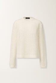 Fabiana Filippi Cardigan en Platinum, raphia BLANC MAD215F039L5050000