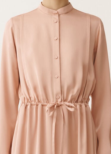 Fabiana Filippi Langes Blusenkleid aus Satin in Viskose, blush ROSA ABD265F206D6230000
