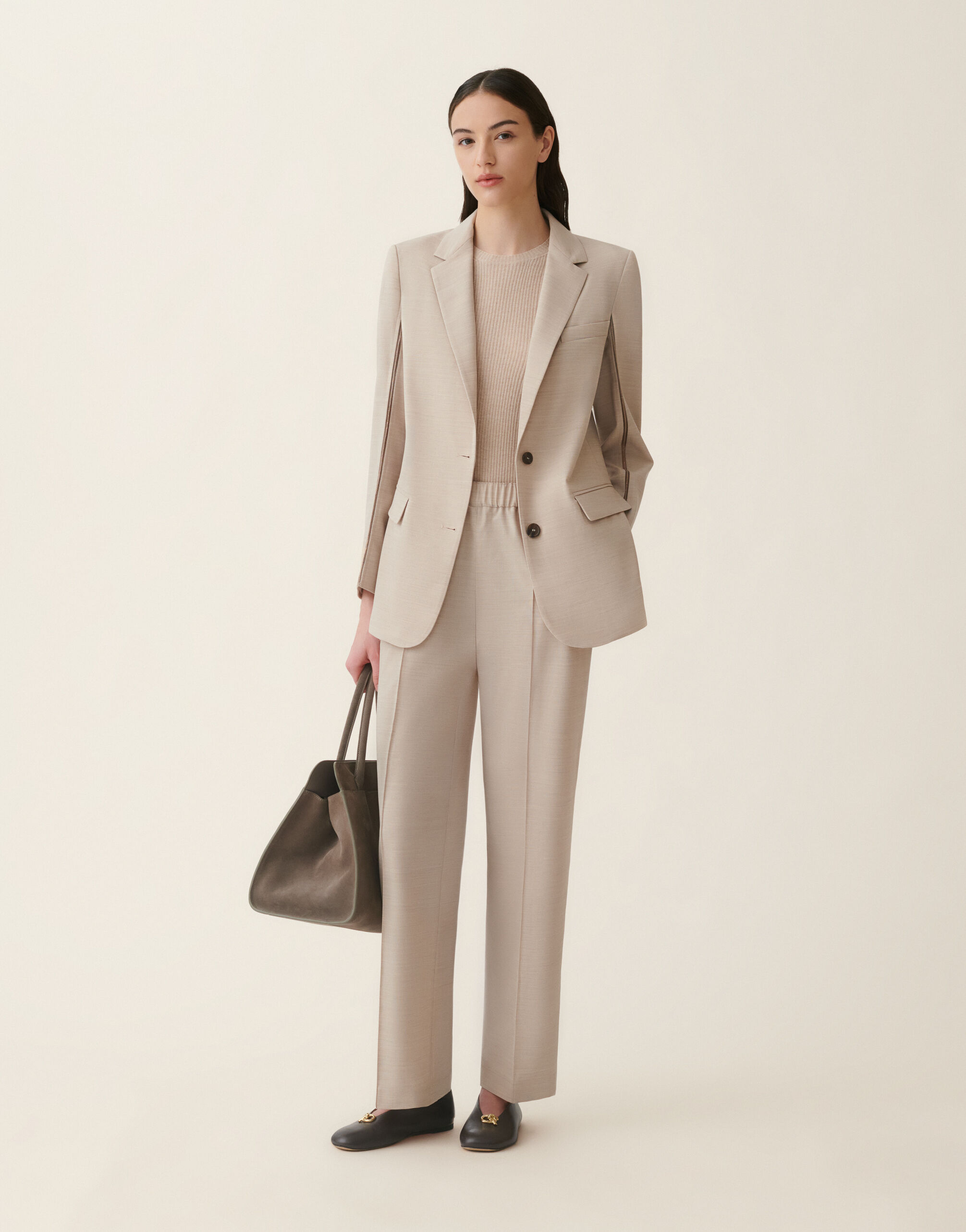 Gubbio trousers in bistretch cool wool, cachà Fabiana Filippi Gubbio trousers in bistretch cool wool, cachà Cachà PAD216F322M2760000