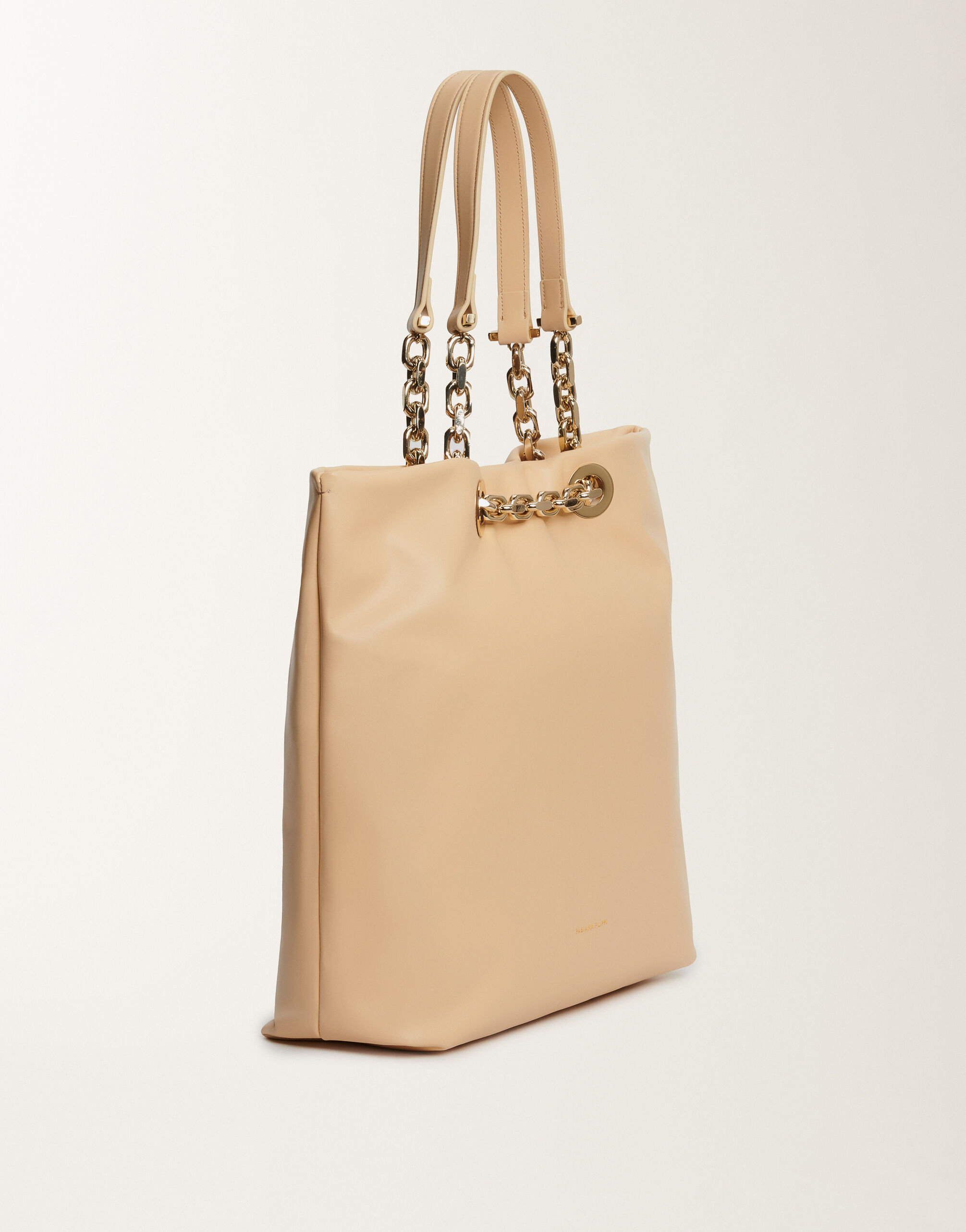 Fabiana Filippi Nappa leather eyelet shopper, rope BEIGE BGD215A900L8020000