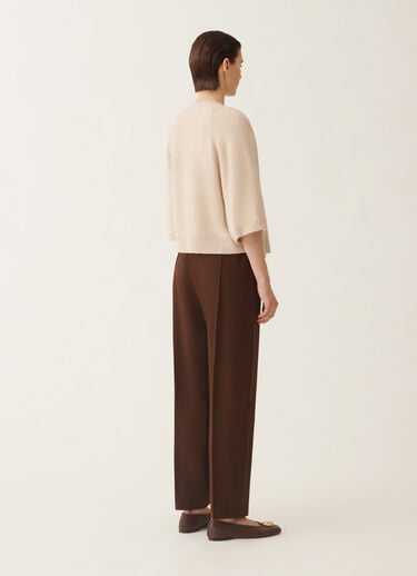 Fabiana Filippi Cape aus Wolle und Seide mit Pailletten, seilbraun Beige MAD215F067D2960000