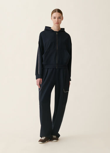 Fabiana Filippi Sweat en jersey point Milano, bleu nuit Bleu nuit JED216F263M3100000
