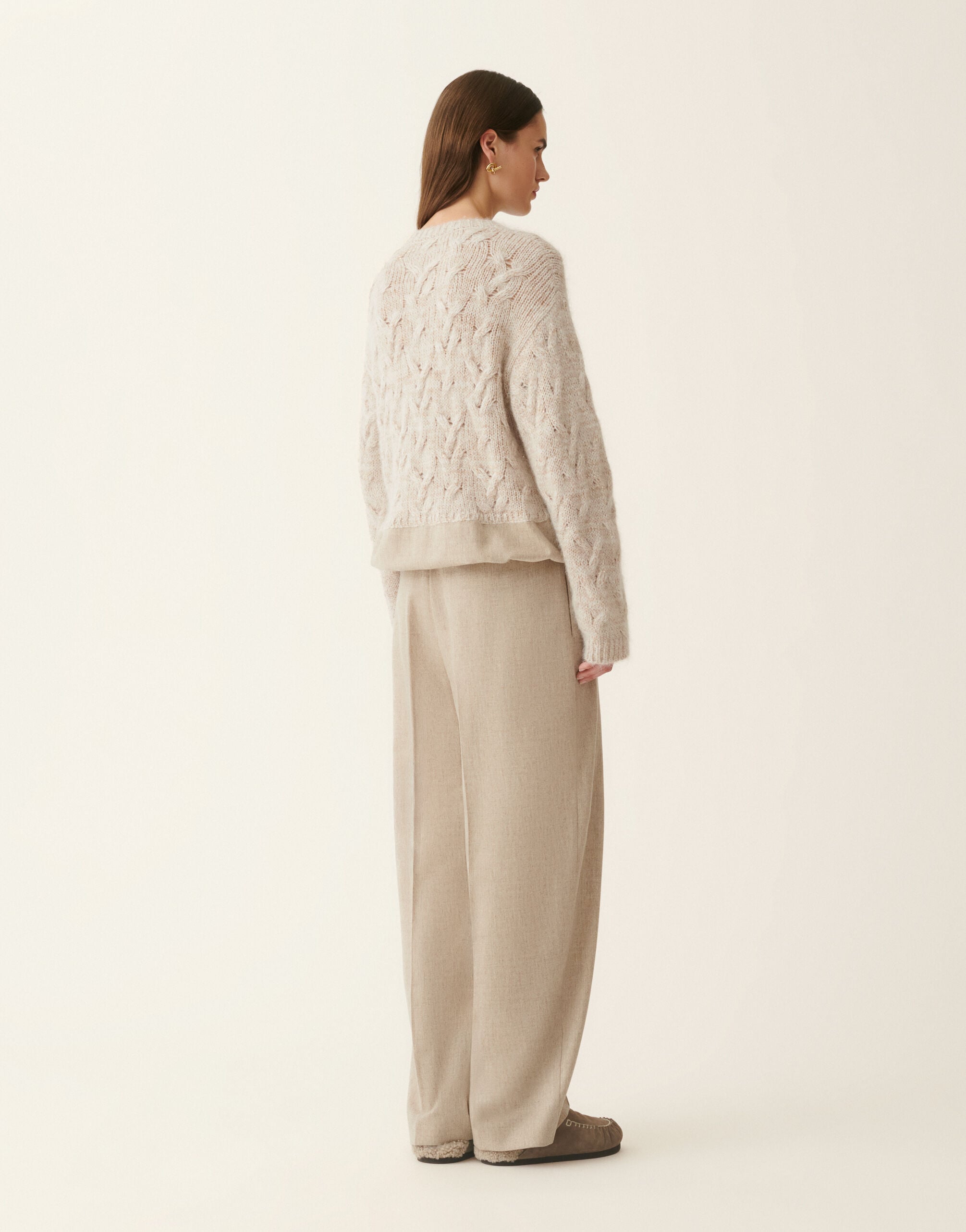 Platinum, mohair and sequin sweater, cachà Fabiana Filippi Platinum, mohair and sequin sweater, cachà Cachà MAD226F080M4370000