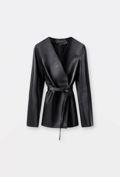 Fabiana Filippi Nappa leather jacket, black GCD264F172I8880000
