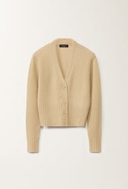 Fabiana Filippi Brushed cashmere cardigan, gold YELLOW MAD265F038L1610000