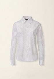 Pinstripes Signature printed jersey shirt, silk white Fabiana Filippi Pinstripes Signature printed jersey shirt, silk white Silk white CAD226F233M4620000