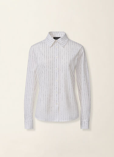 Pinstripes Signature printed jersey shirt, silk white Fabiana Filippi Pinstripes Signature printed jersey shirt, silk white Silk white CAD226F233M4620000