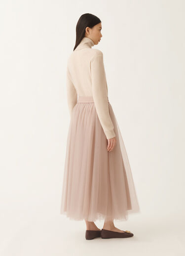 Fabiana Filippi Gonna midi in tulle, rosa fumo ROSA GND215F367L5390000
