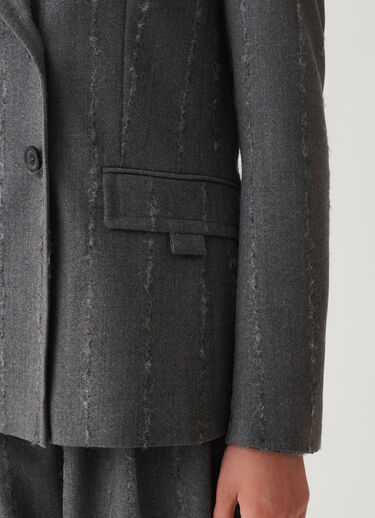 Fabiana Filippi Double-breasted pinstriped flannel jacket, charcoal Charcoal GCD226F177M4130000