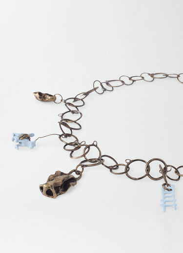 Fabiana Filippi Gliederhalskette mit Anhängern aus Öko-Messing GOLD BXD274A962H1590000
