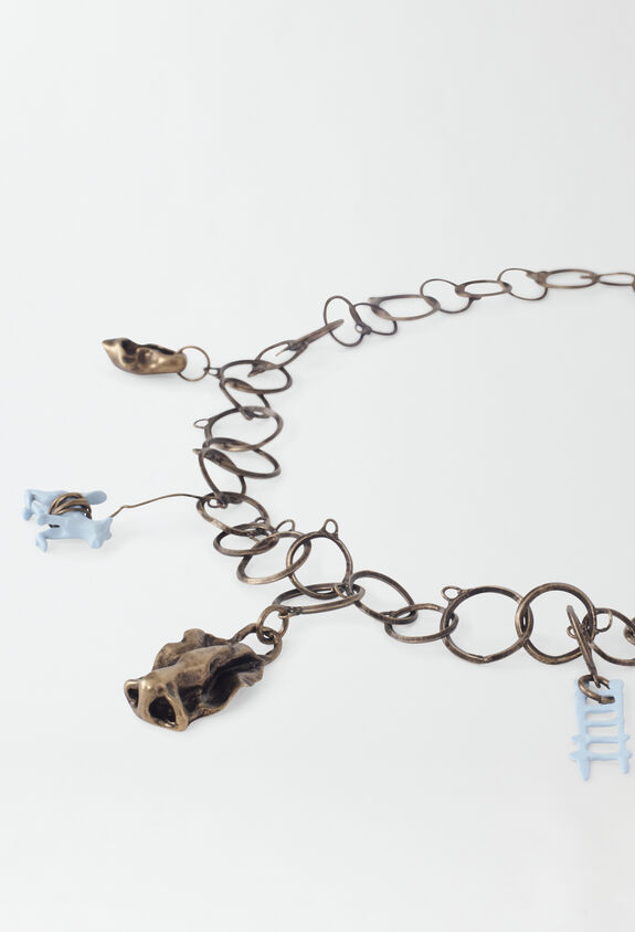 Fabiana Filippi Collier chaîne avec pendentifs en laiton écologique BXD274A962H1590000