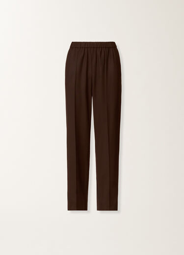 Fabiana Filippi Hose Gubbio aus kühler Wolle, Ebenholz Beige PAD215F322L5230000