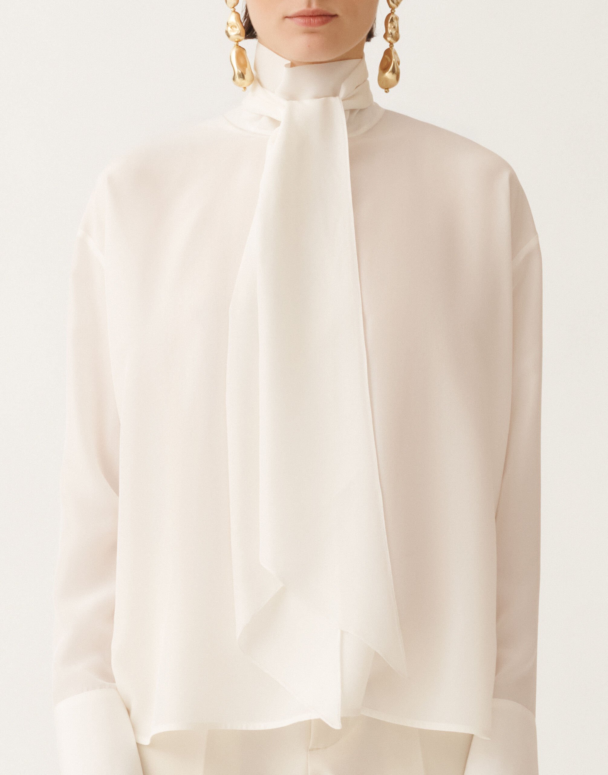 Fabiana Filippi Top in crepe de chine, bianco BIANCO TPD215F318D9030000
