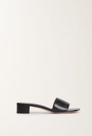 Fabiana Filippi Calfskin sandals with heel, black BLACK ASD275A872L4120000