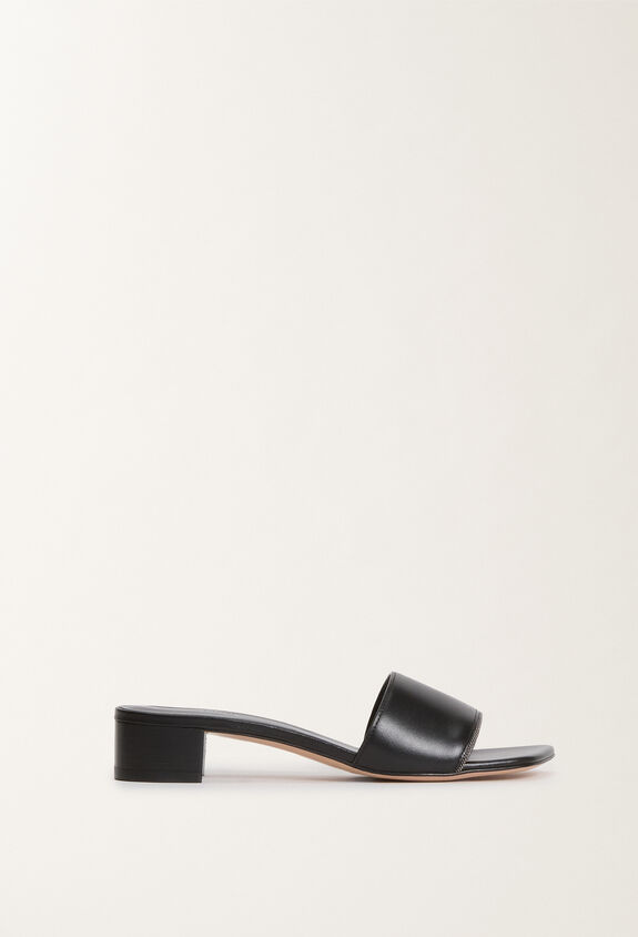 Fabiana Filippi Calfskin sandals with heel, black BLACK ASD275A872L4120000