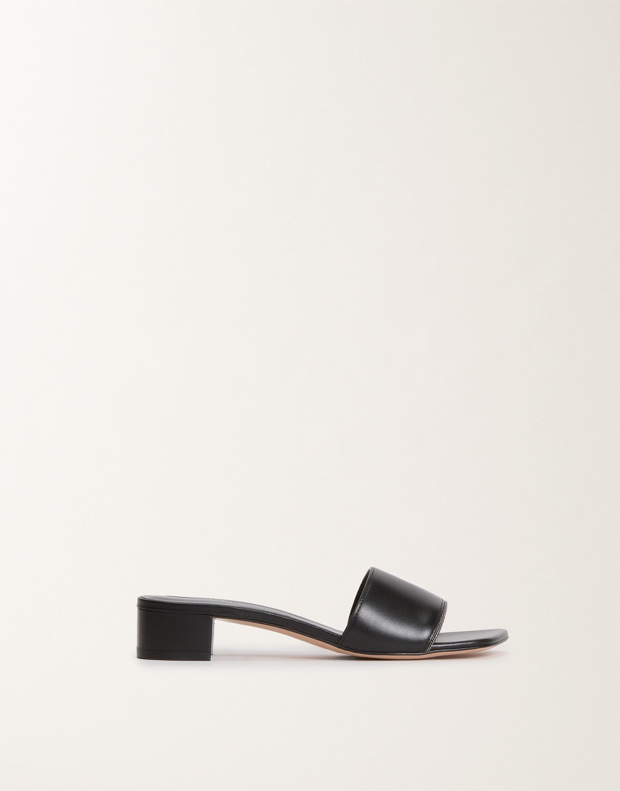 Fabiana Filippi Calfskin sandals with heel, black BLACK ASD275A872L4120000