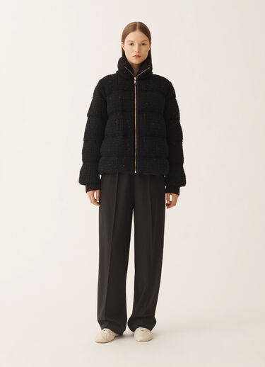 Fabiana Filippi Chaqueta de plumón en lana y seda con lentejuelas, negro Negro CTD225F672L6170000