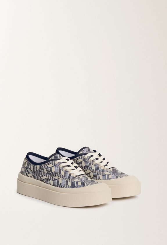 Fabiana Filippi Sneakers with jacquard platform, blue BLUE ASD275A961L4070000
