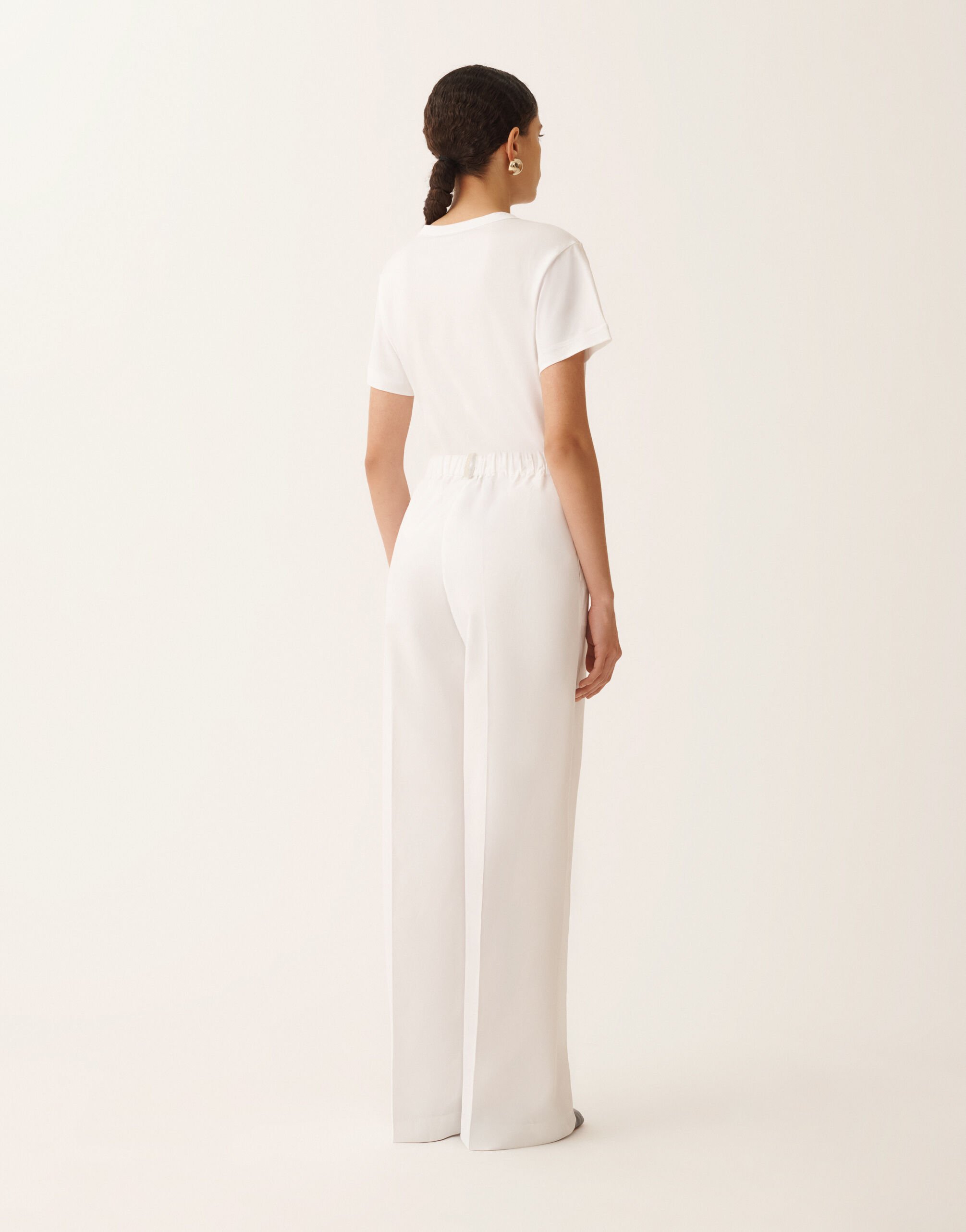 Fabiana Filippi Trevi pants in optical white poplin OPTICAL WHITE PAD266F456L5820000