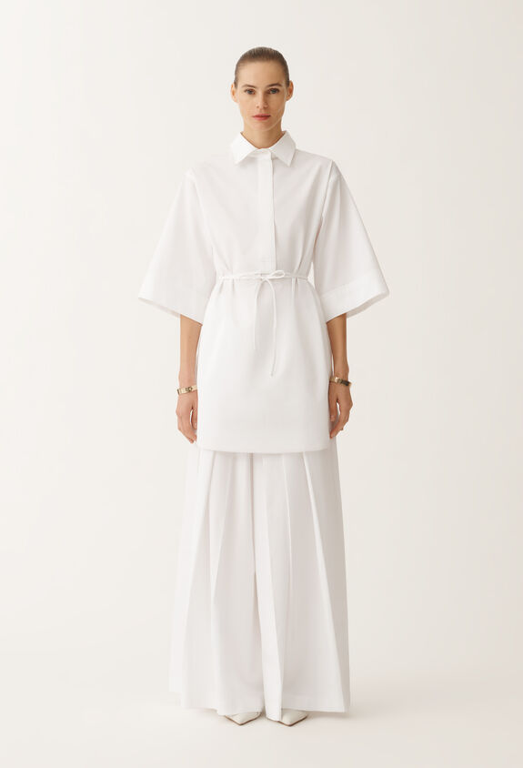 Fabiana Filippi Poplin tunic, optical white WHITE CAD275F650L3060000
