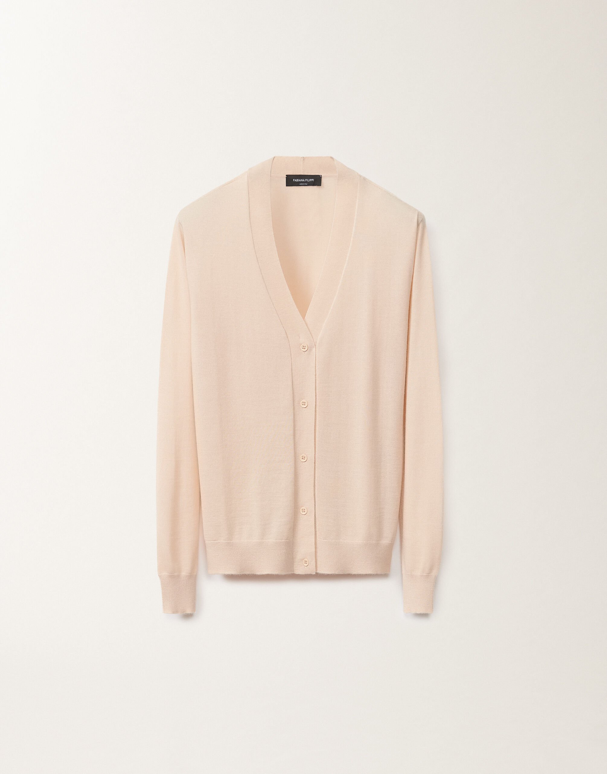 Fabiana Filippi Cashmere and silk cardigan, blush PINK MAD265F008N9070000