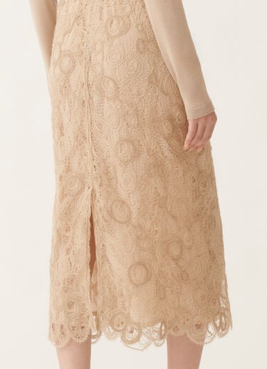 Fabiana Filippi Macramé lace skirt, maple BEIGE GND215F417L5540000