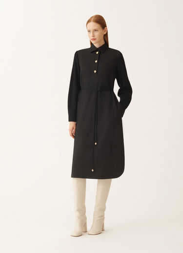 Fabiana Filippi Shirt dress in flannel, black Black ABD225F560L6810000