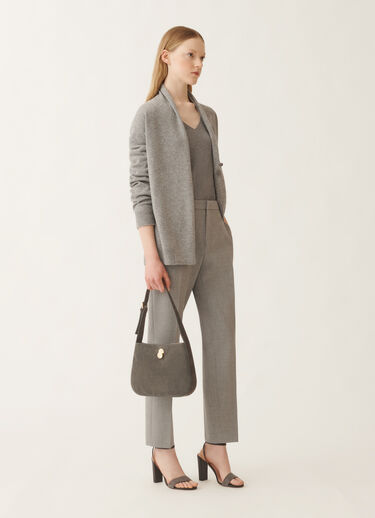 Fabiana Filippi Cardigan en Platinum, roche GRIS MAD215F059L5170000