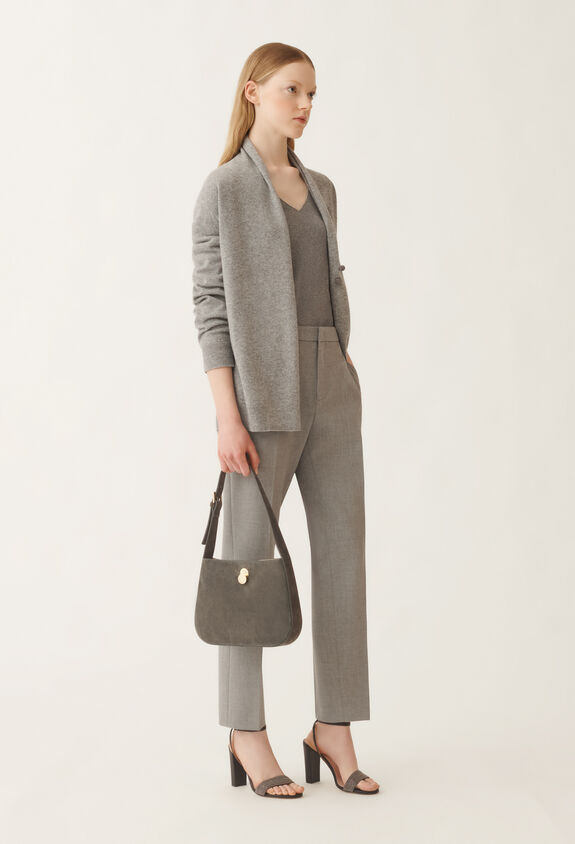 Fabiana Filippi Platinum cardigan, rock grey GREY MAD215F059L5170000
