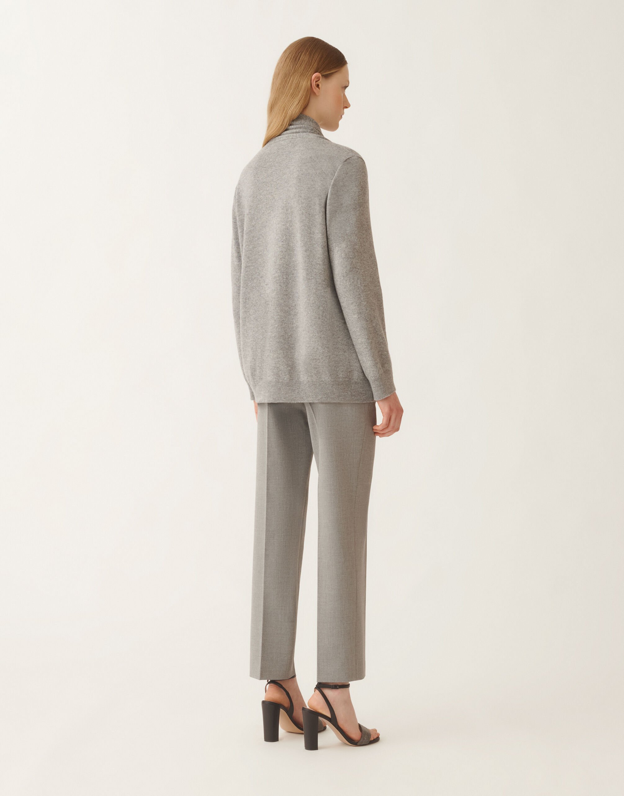 FABIANA FILIPPI 柔らかいニット ロングカーディガン Platinum cardigan, rock grey for Women | Fabiana Filippi®