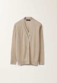 Fabiana Filippi Linen cardigan, greige GREIGE MAD275F339D8560000