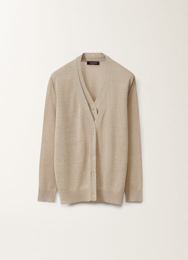 Fabiana Filippi Linen cardigan, greige GREIGE MAD275F339D8560000