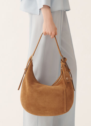 Fabiana Filippi Suede and wicker hobo bag Brown BGD266A803M0050000