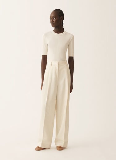 Fabiana Filippi Pantalón de sastrería en goccia fil coupé, color mantequilla Mantequilla PAD266F367D9570000