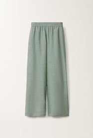 Fabiana Filippi Amelia linen canvas trousers, teal TURQUOISE PAD275F291D8350000
