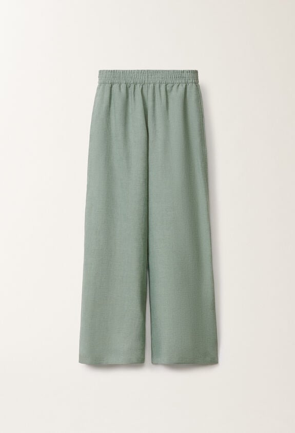 Fabiana Filippi Pantalon Amelia en toile de lin, bleu pétrole TURQUOISE PAD275F291D8350000